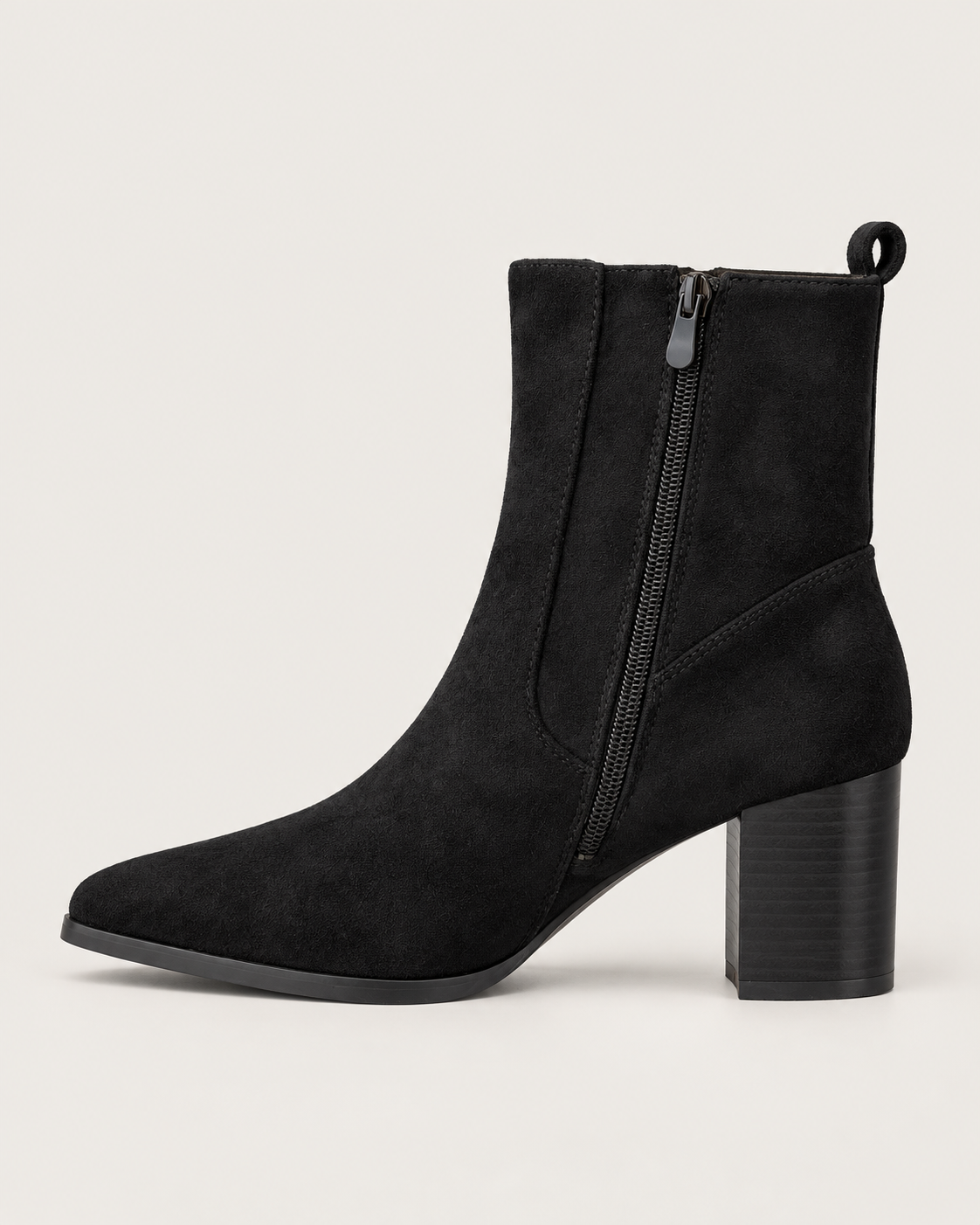 Monika Black Suedine Boots